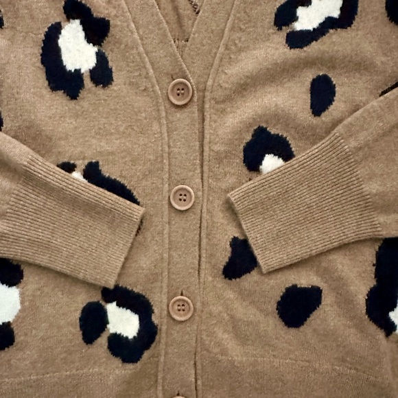 Chinti & Parker Wool & Cashmere Leopard Print Cardigan XS - Picture 3 of 6